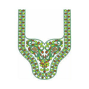 Cording Neck Yoke Gala Embroidery Design