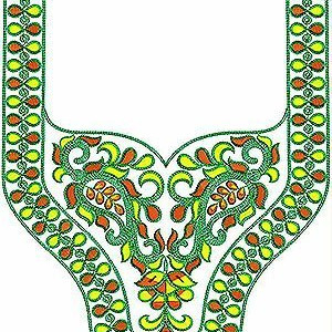 Cording Neck Yoke Gala Embroidery Design