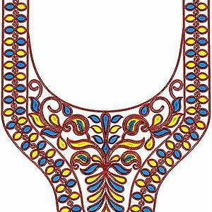 Takchita Embroidery Design Neck Yoke Gala