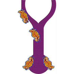 Floral Neck Embroidery Design 22387