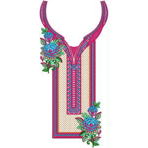 Suit Neck Work Embroidery Design 22433