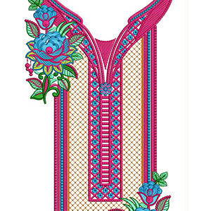 Suit Neck Work Embroidery Design 22433