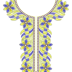 African Neck Embroidery Design 22445