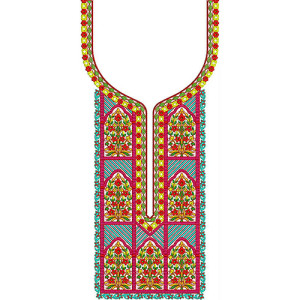 Pakistani Culture Neck Embroidery Design 22623