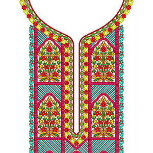 Pakistani Culture Neck Embroidery Design 22623