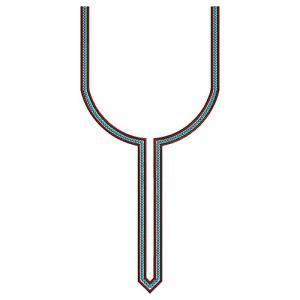 Oman Fancy Neck Embroidery Design 22747