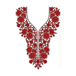 Bridal Style Red Black Matching Neck Yoke Gala Design