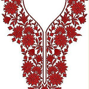 Bridal Style Red Black Matching Neck Yoke Gala Design