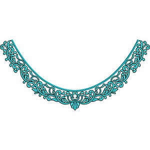 Arabian Style Neck Embroidery Design 22835