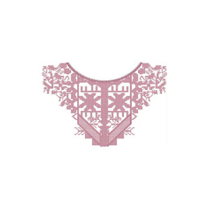 Full Cross Stitch Neck Embroidery Design 22845
