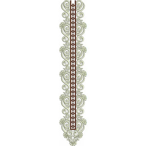 Beautiful and Creative Front Neck Embroidery Design 22847