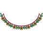 Mexican Puebla Neck Embroidery Design 22851