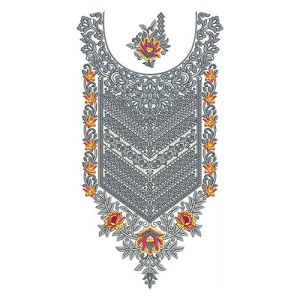 Netherland Neck Embroidery Design 22860