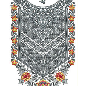 Netherland Neck Embroidery Design 22860