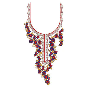 African Neck Embroidery Design 22864