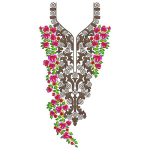 Algerian Style Neck Embroidery Design 22865