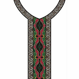 Arabic Women Neck Embroidery Design 22872
