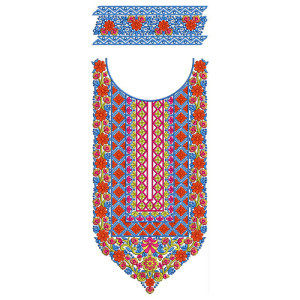 Kosovo Neck Embroidery Design 22949