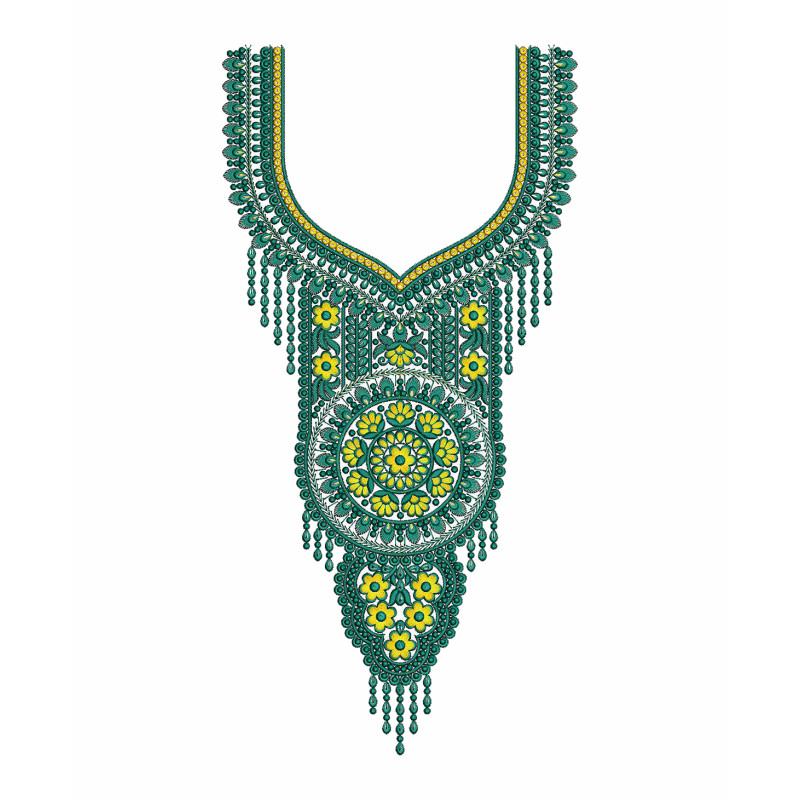 Jalabiya Caftan Embroidery Neck