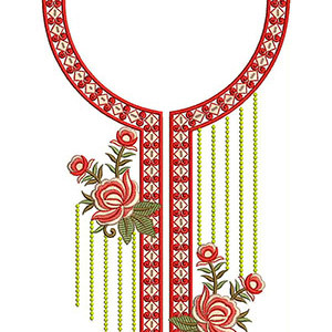 Stylish Neck Embroidery Design 23056