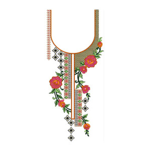 Neck Machine Embroidery Designs 23058