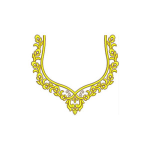 Traditional Neck Embroidery Design 23133