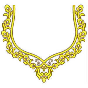 Traditional Neck Embroidery Design 23133