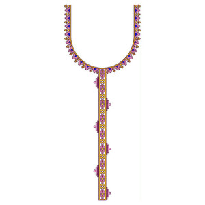 Classic Simple African Neck Embroidery Design 23135