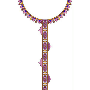 Classic Simple African Neck Embroidery Design 23135