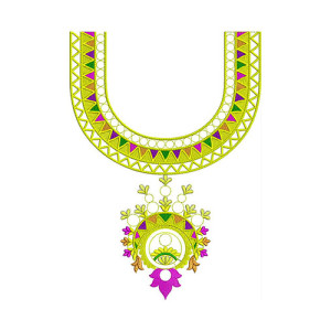 Neck-less Embroidery Design 23182