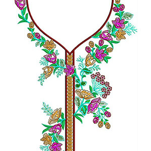 Nigeria Neck Embroidery Design 23237