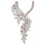 Floral Neck Embroidery Design 23270