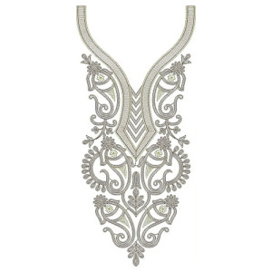 Beautiful Neck Chain Stitch Embroidery Design 23286