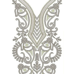 Beautiful Neck Chain Stitch Embroidery Design 23286