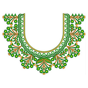Algeria Neck Embroidery Design 23341