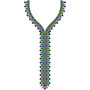 Long Nigerian Men's Neck Embroidery Design 23364