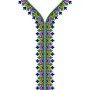 Long Nigerian Men's Neck Embroidery Design 23364
