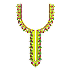 Tunic Neck Embroidery Design 23395