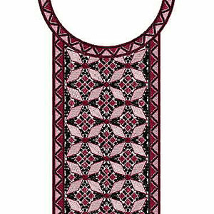 Zigzag Line In Round Shape Neck Design