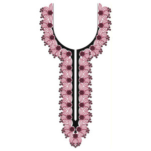 Fascinate Neck Embroidery Design