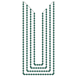 Rhombus Neck Cording Design In Embroidery