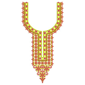 Exceptional Neck Design In Embroidery