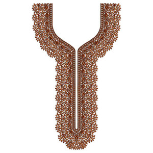 Appealing Neck Design In Embroidery