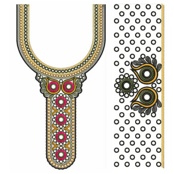 Exclusive Neck Design In Embroidery