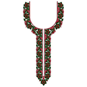 U Shape Neck Embroidery Design