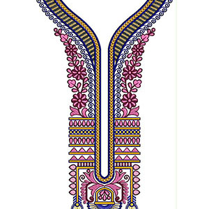Virtuous Neck Embroidery Design