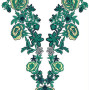 Wild Plant Neck Embroidery Design 23810