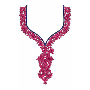 Charming Neck Border Design In Embroidery