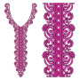 Ornate Lines In Neck Embroidery Design
