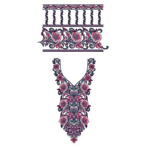 Ornate Traditional Floral Design embroidery design